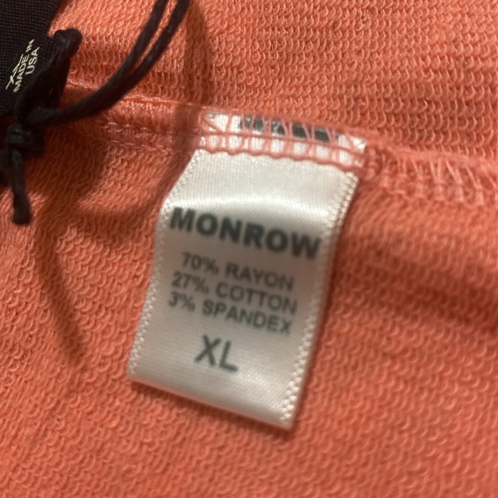 MONROW Women's Supersoft Vintage Style Sweatshorts Size XL - Picture 4 of 8